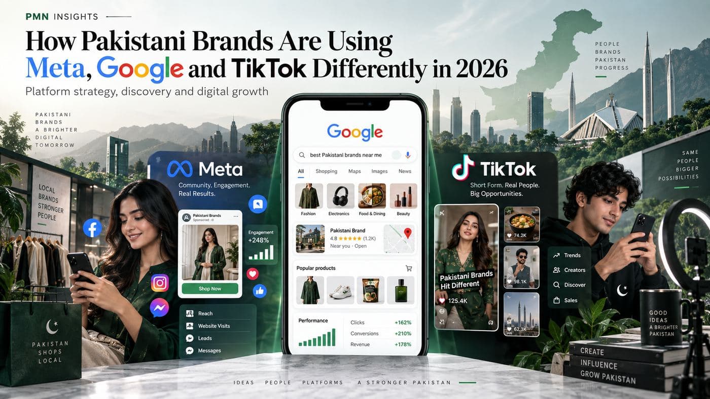 How Pakistani Brands Are Using Meta, Google and TikTok Differently in 2026